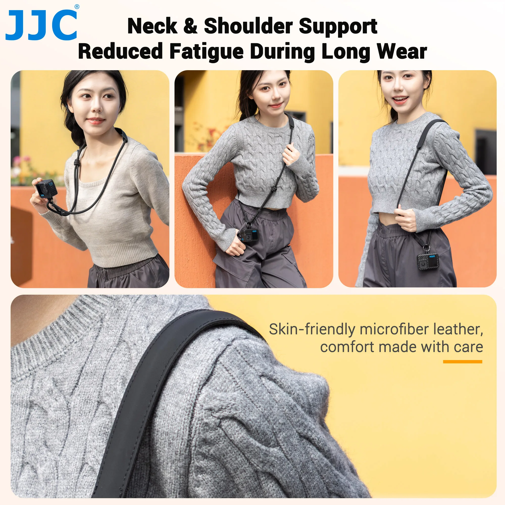 JJC アクションカメラ ネックストラップ DJI Pocket 4 対応