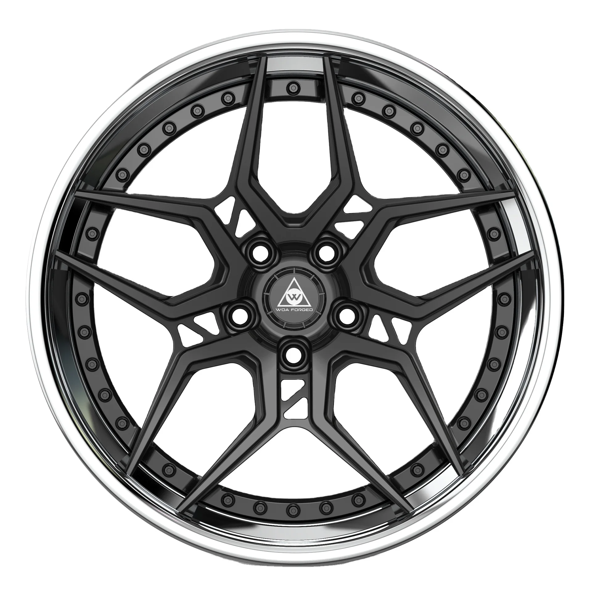 

18-24 Inches Two Piece Forged Concave Wheels , Forged Wheel Rims