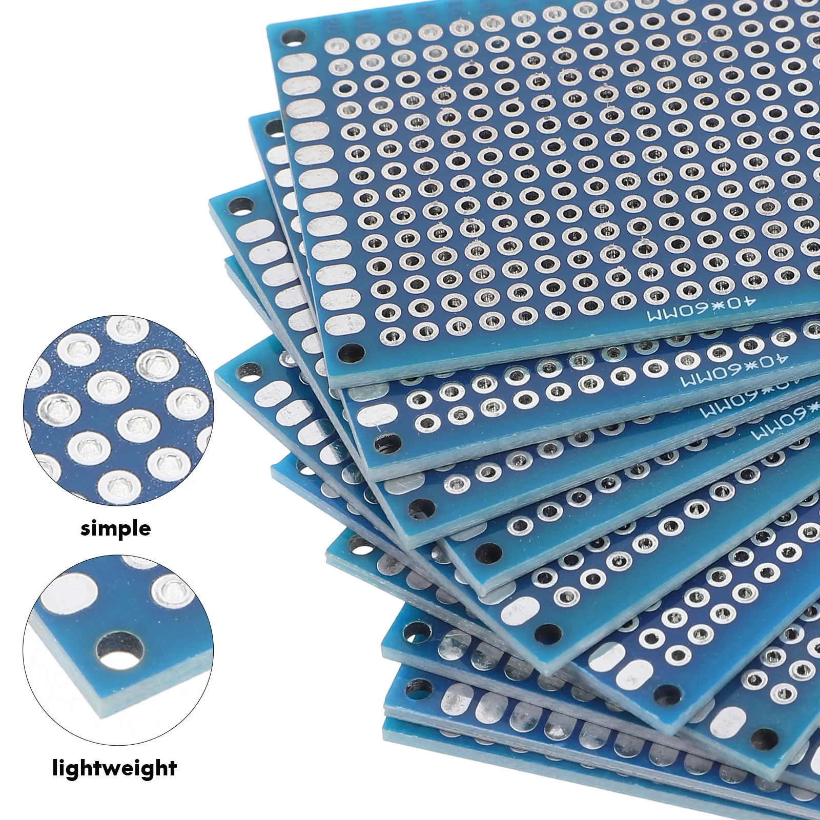 10pcs Double-Sided Soldering Experiment Universal Pcb Circuit For Electronic Projects Large Capacity Multifunctional Test Boards