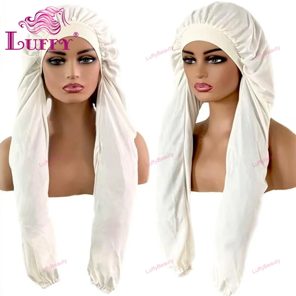 بونيه للنساء، أغطية شعر طويلة للنوم، 2 في 1 حماية للشعر الطويل والضفائر، غطاء رأس لضفائر الشعر #4