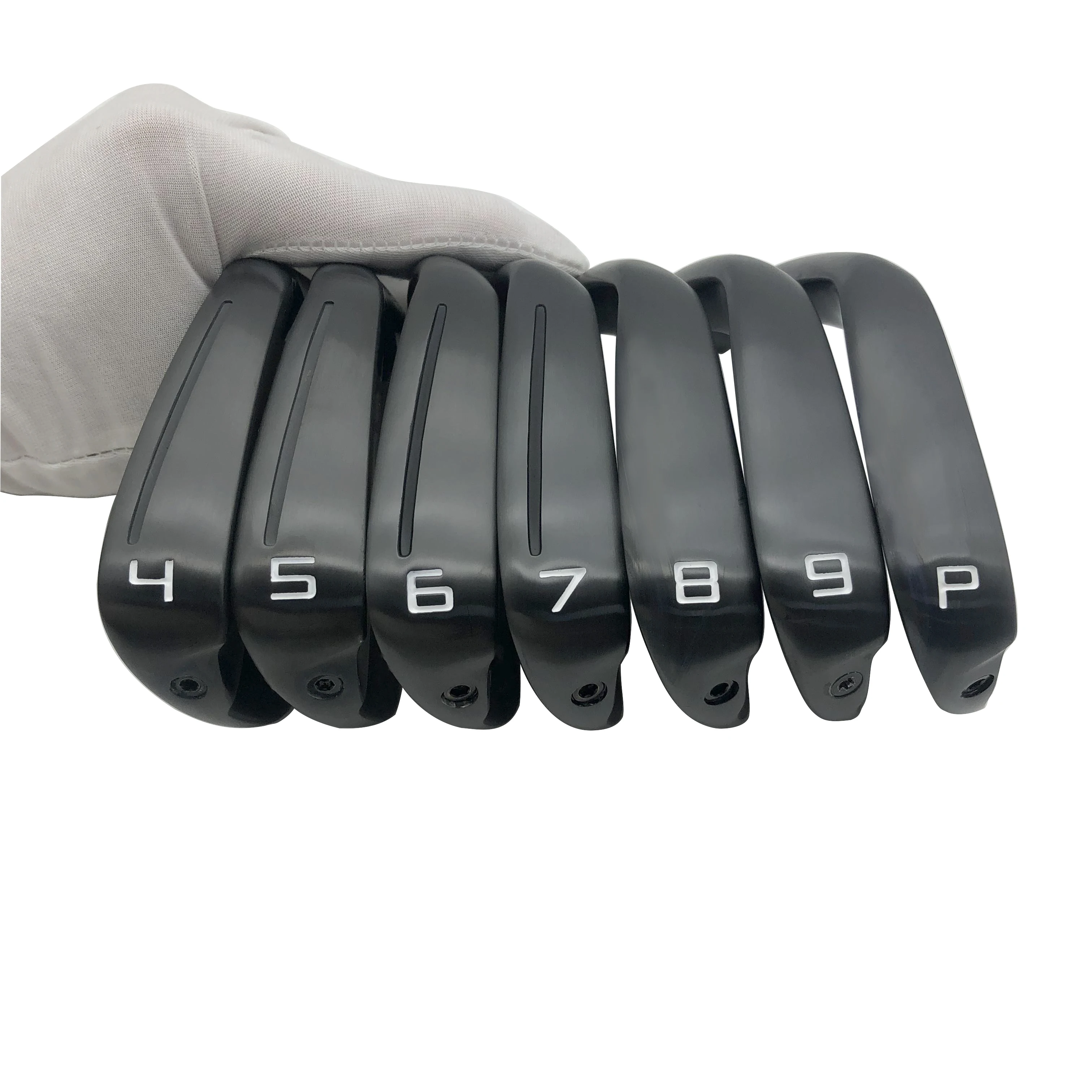 وصول جديد أسود اليد اليمنى الفولاذ المقاوم للصدأ مخصص # مجموعة مكواة الجولف 4-P مكاوي الجولف لنوادي الجولف #6