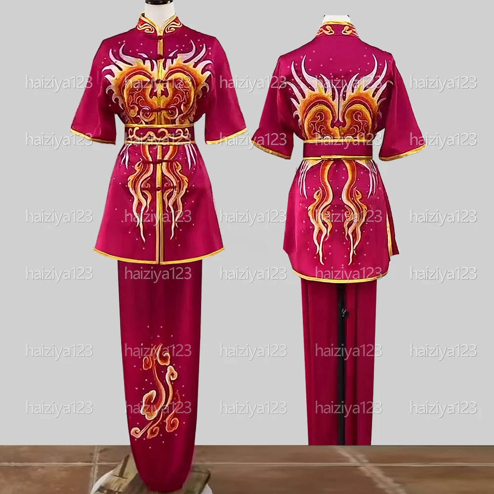 

Вышитая форма ушу, одежда для кунг-фу, костюм для боевых искусств, наряд Чанцюань, одежда Наньцюань для мужчин, девочек, мальчиков, детей, взрослых