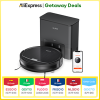 ILIFE V9Pro Robot Vacuum Cleaner with Self-Emptying Station Gyroscope Navigation, 3000Pa Suction, 2.5L Dust Bag,For Pet Hair