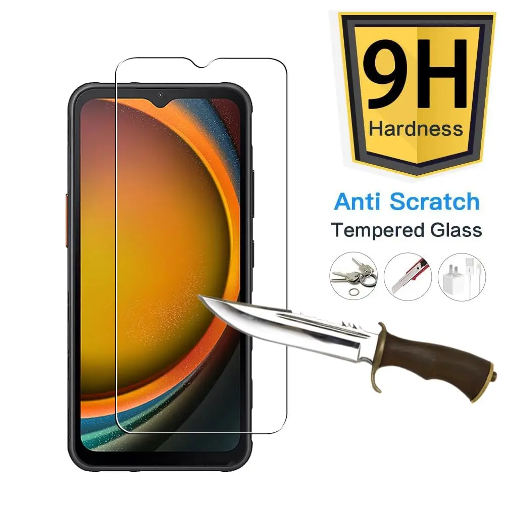Für Samsung Galaxy XCover7 6,6 Zoll Displayschutzfolie aus gehärtetem Glas, Kristallglimmer, 9H HD, klar, transparent, kratzfest – Detail 4