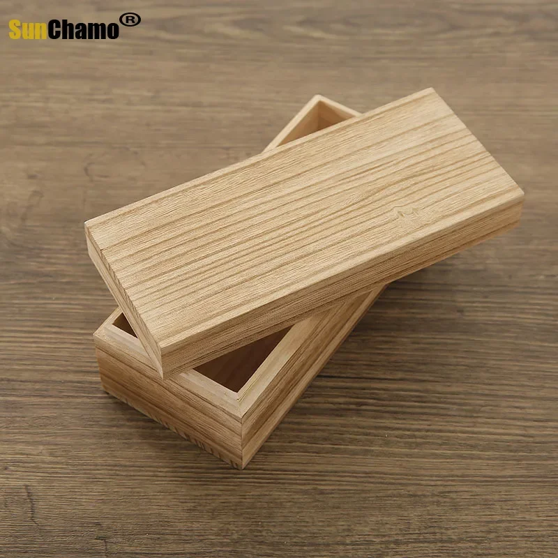 DIY House Storage Box Natural Wooden Postcard Home Organizer Handmade Craft Jewelry Case 19.5x8.5x7CM Bamboo box