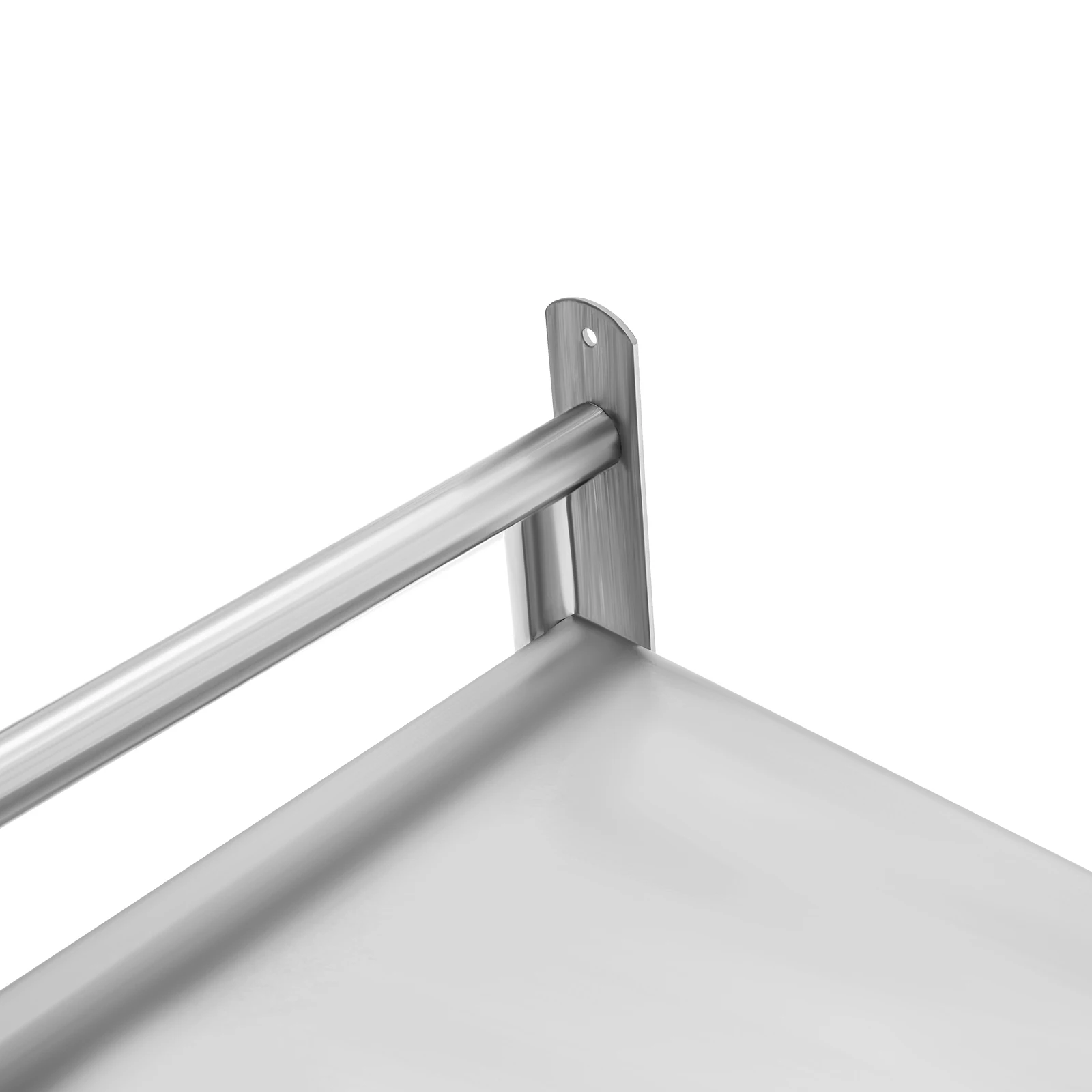 Edelstahl-Mikrowellenherd-Regal, Wandmontage, Küchenregal, Regale, Theke, neu, mit 6 Haken für Küche, Arbeitszimmer, Balkon – Detail 6