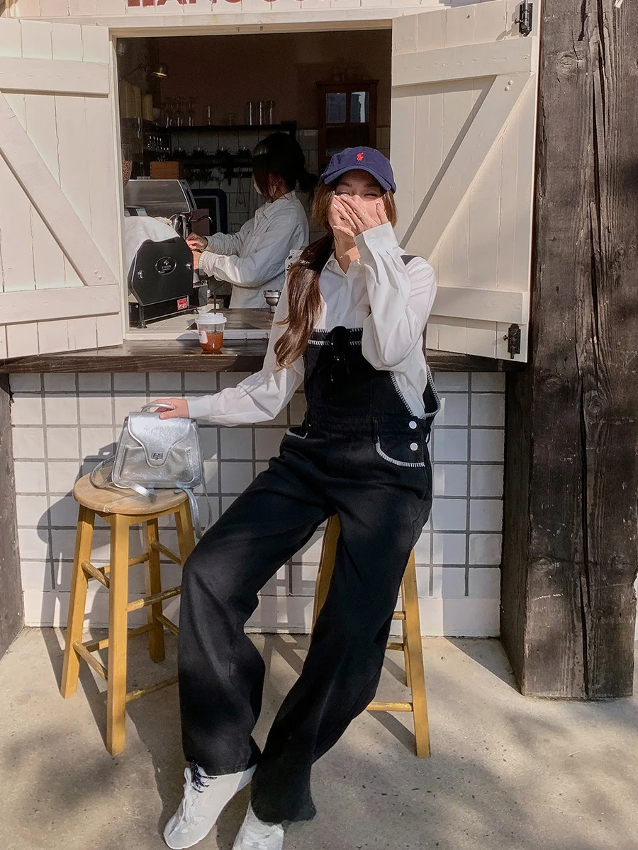 

Женские джинсовые комбинезоны больших размеров с вышивкой, весенняя мода, повседневные, из смесового хлопка, удобные, со средней талией, прямые штанины