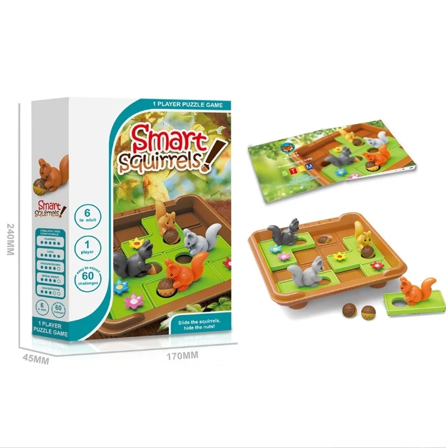 

2025 Smart Squirrels 60 Challenges Children Educational IQ Training Educational Intelligence Toy