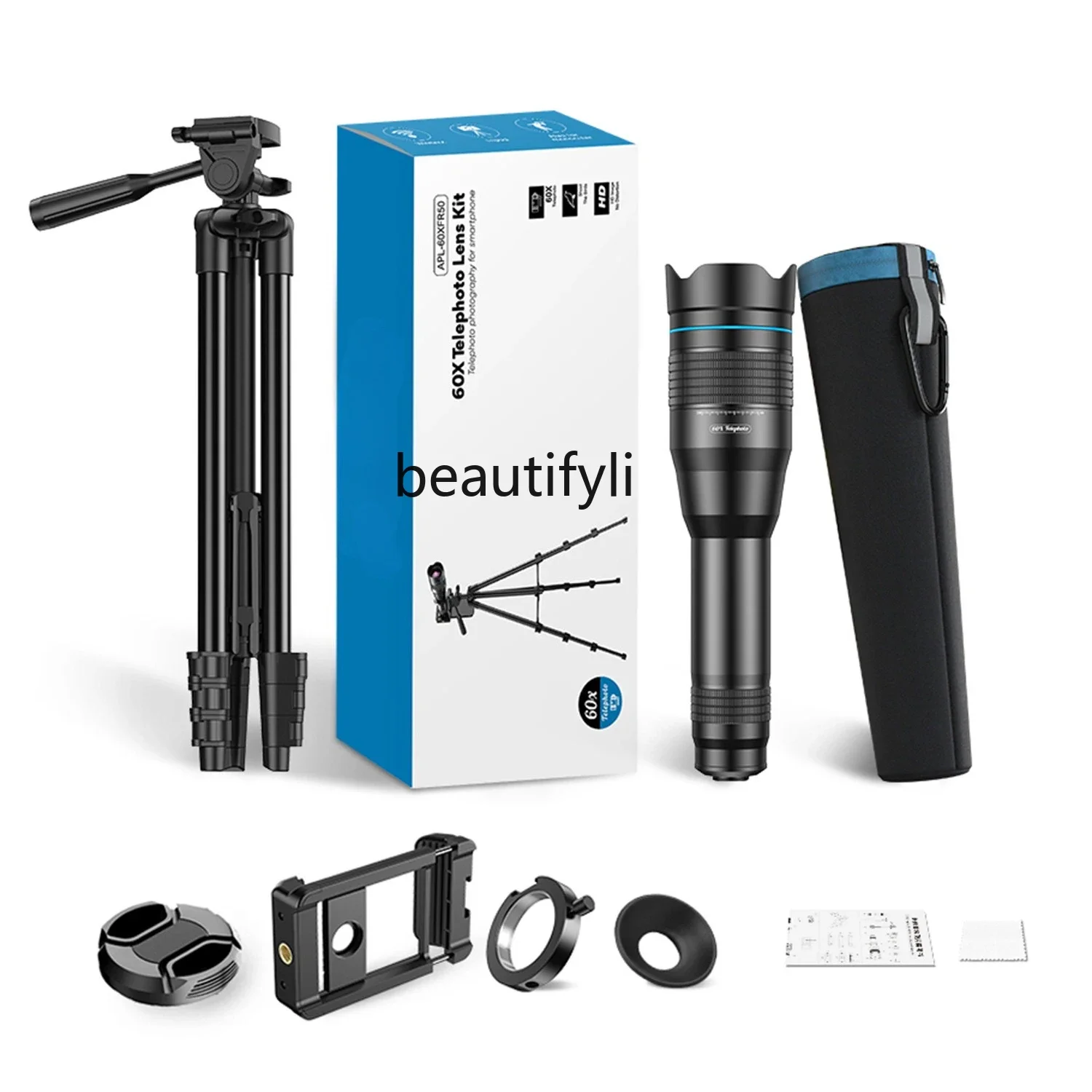 Asmt42 Full metal 60 times high definition shot, concert external with gimbal floor tripod mobile phone lens