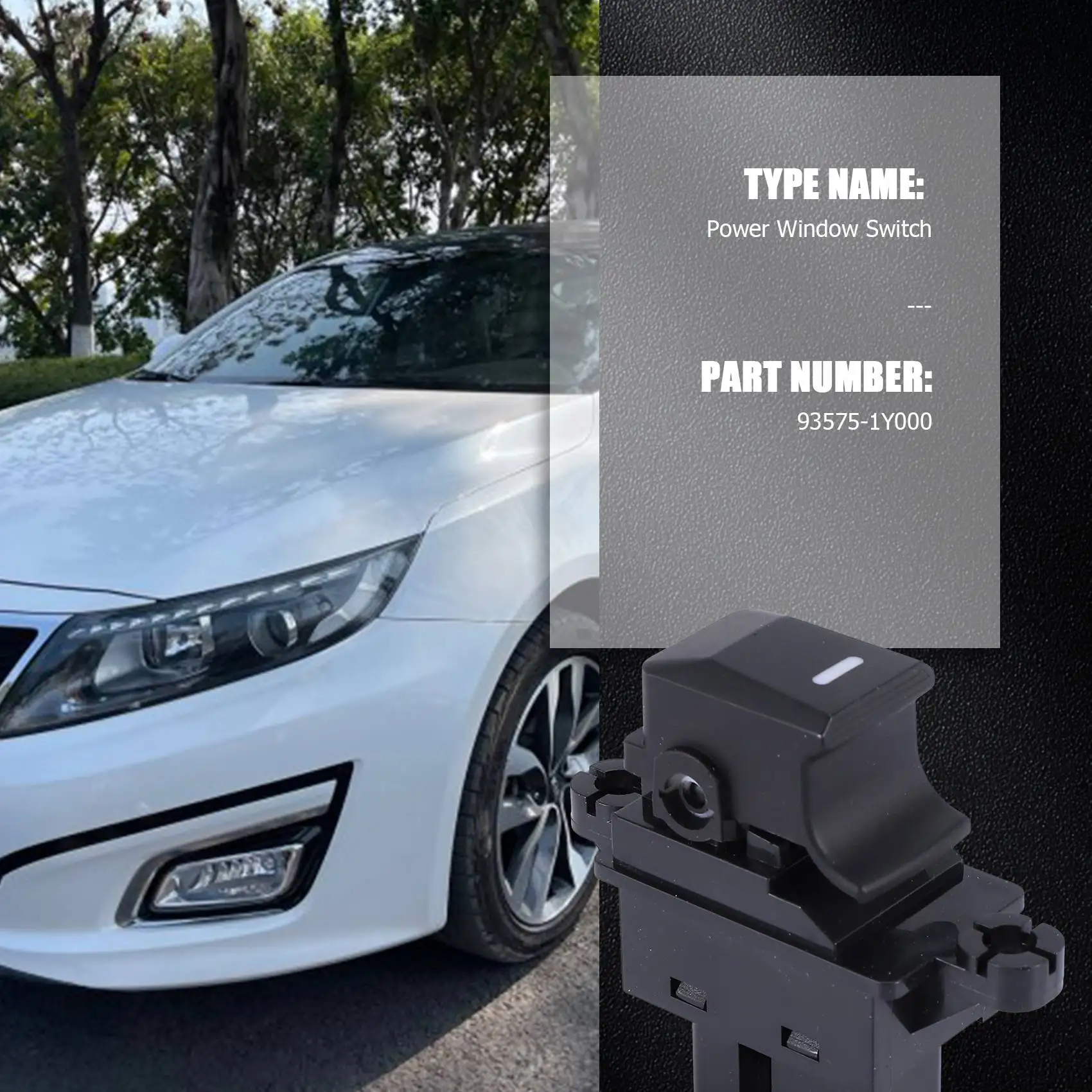 ปุ่มสวิตช์ควบคุมกระจกไฟฟ้าสำหรับ Kia picanto เช้า2011-2016 93575-1Y000