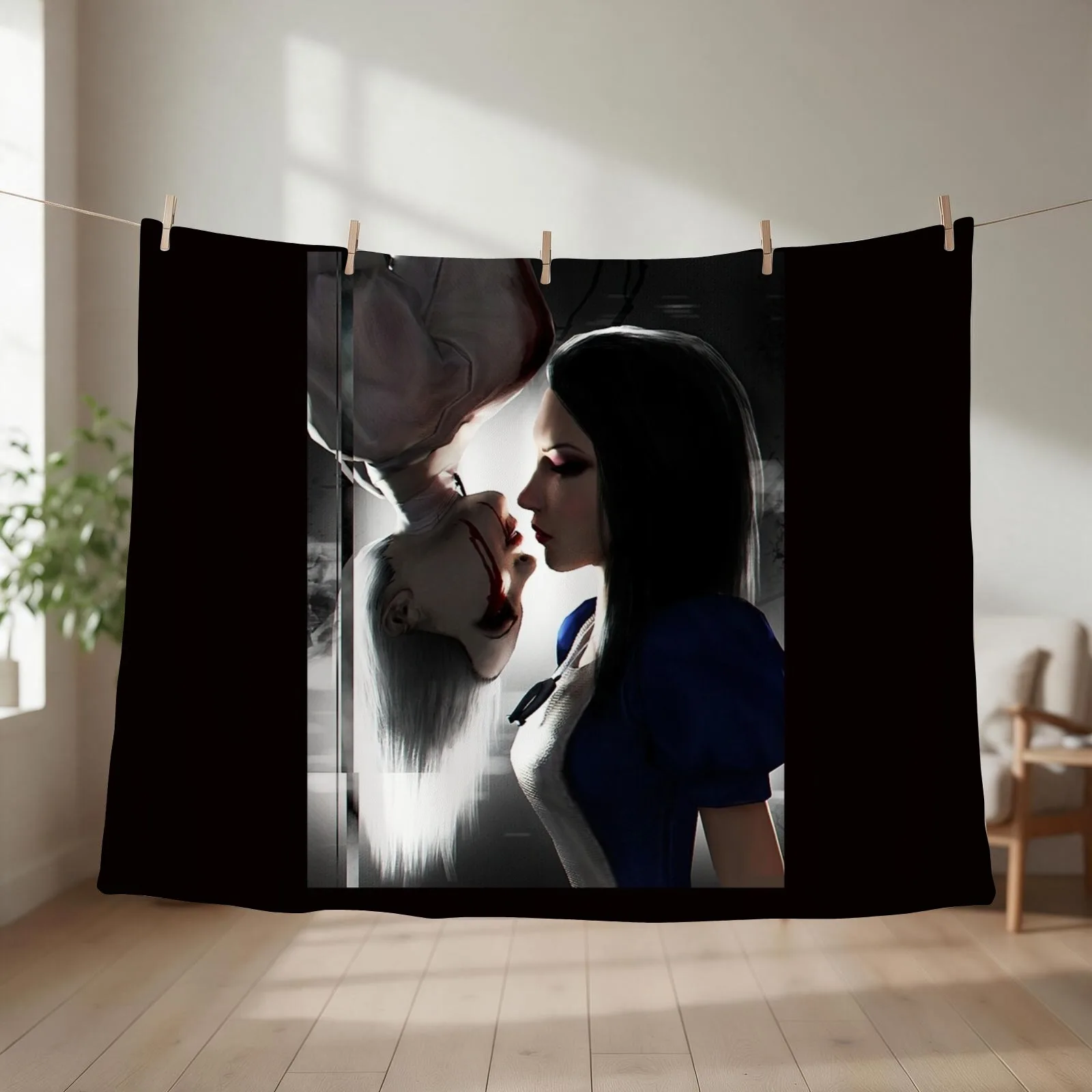 Alice Liddell - Alice Madness Returns Graphic Throw Blanket couch cozy soft plush fuzzy picnic outdoor blanket