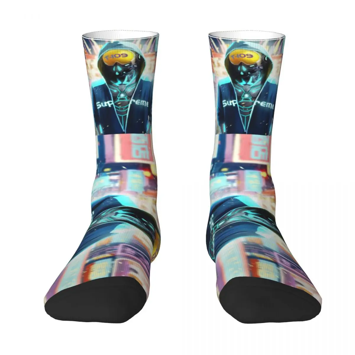 T-109 Future People Hommes Femmes Chaussettes Style Sombre Beau Printemps, Été, Automne et Hiver spanGifts