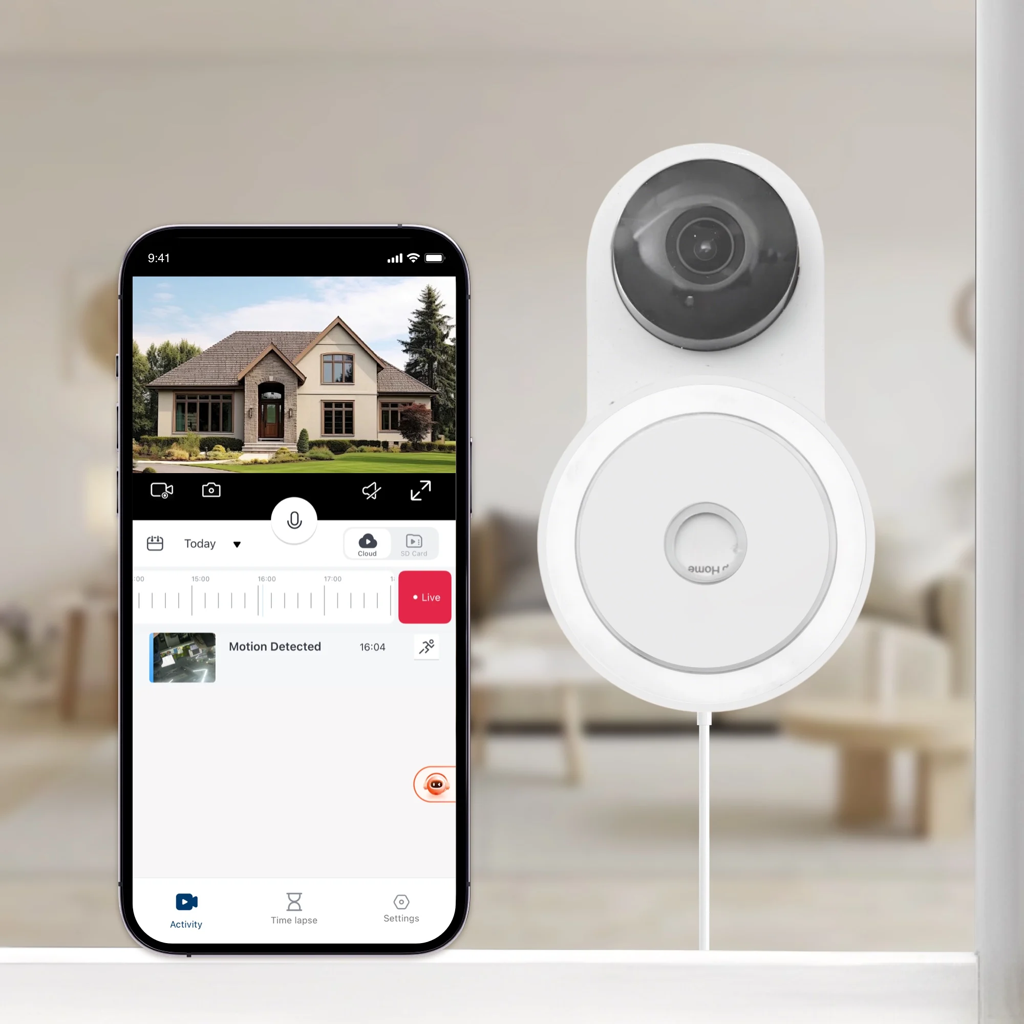 Cámara inteligente para ventana 2K YI Pro, cámara IP WiFi de 2,4 GHz para interiores, para seguridad del hogar, visión nocturna, detección de movimiento, grabación 24/7