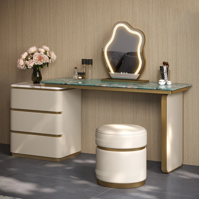 

Cabinet Bedroom Vanity Table Modern Organizer Mirror Desk Dressing Table Cheap Cosmetics Mesa De Maquillaje Trendy Furniture