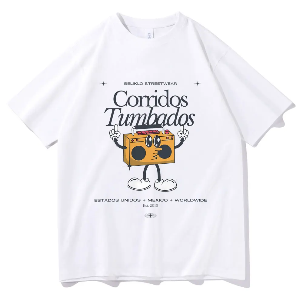 Singer Natanael Cano Corridos Tumbados Graphic Print T-shirts Men Women Fashion Oversized Tshirt Male Hip Hop Vintage Streetwear