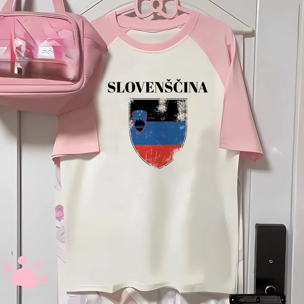 Slovenia t shirt women printed design t shirt female harajuku clothing