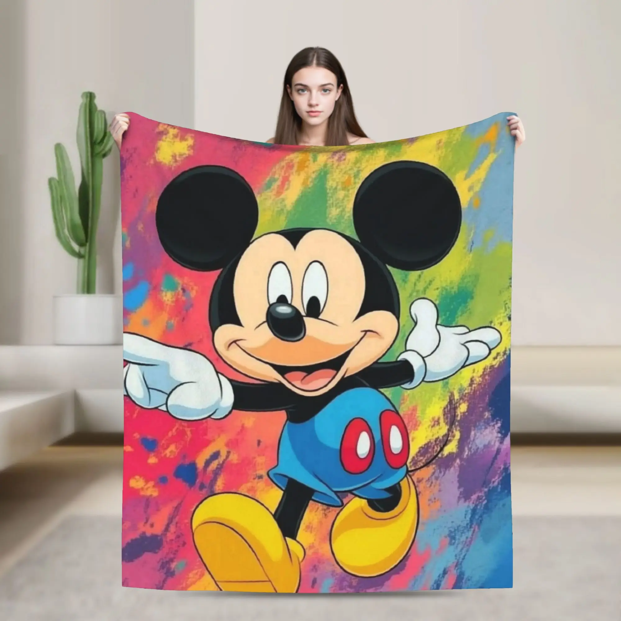 

Mickeys Mouse Cartoon Blanket Cozy Soft Throw Blankets for Sofa 50x60 Inch Multi-size Bedding Throws