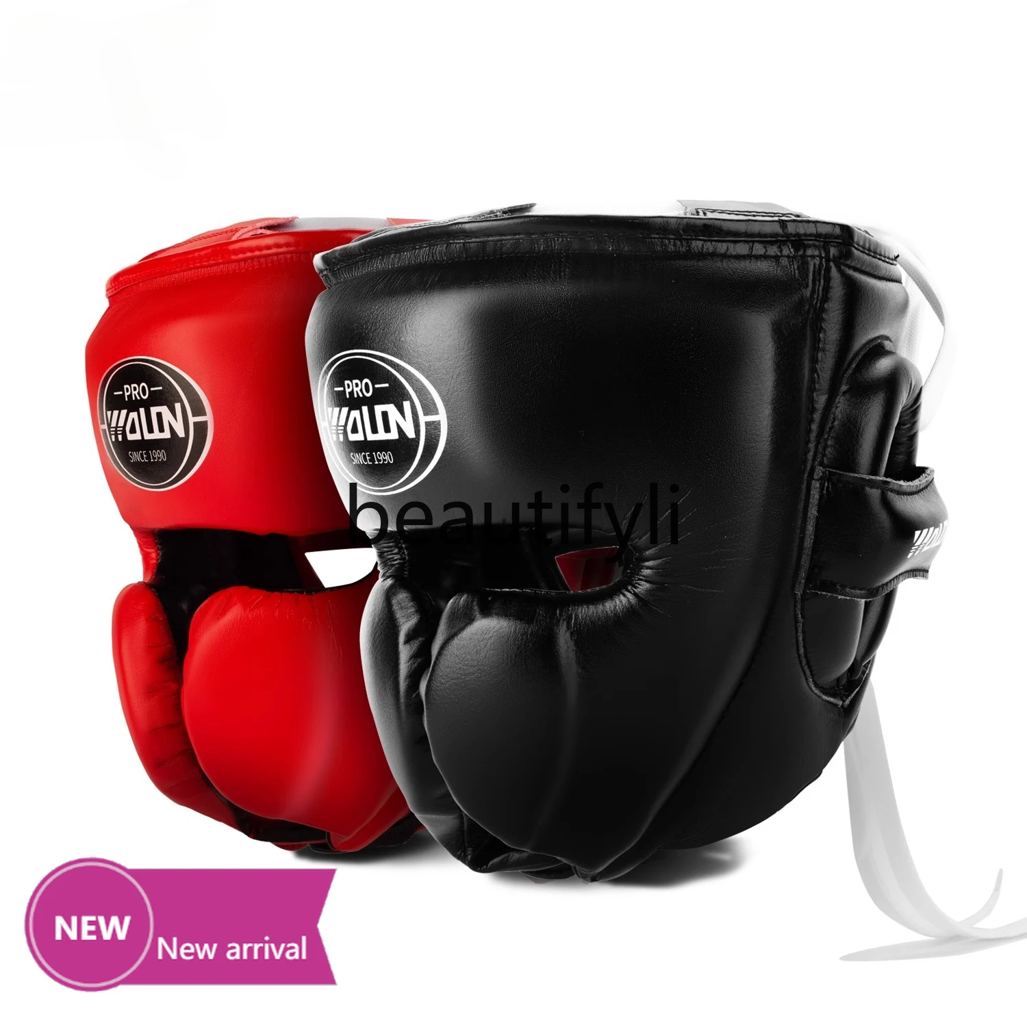 

Boxing helmet fully enclosed jaw protection, taekwondo Sanda, head protection training, headgear fighting