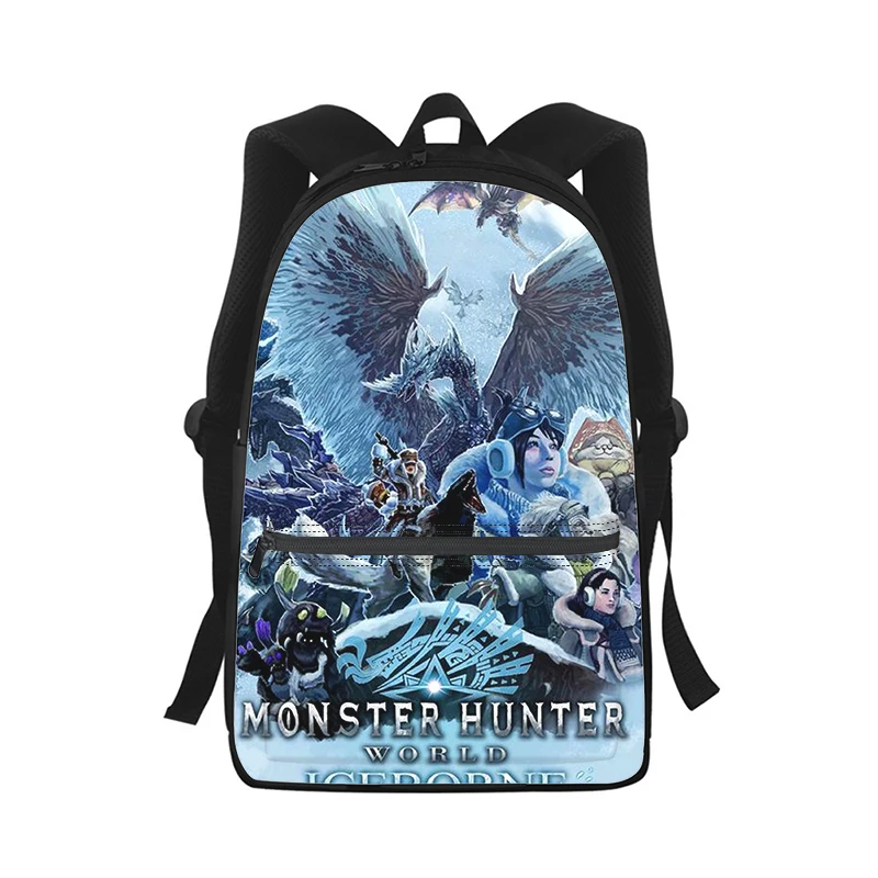 

Monster Hunter World: Iceborne Men Women Backpack 3D Print Fashion Student School Bag Laptop Backpack Kids Travel Shoulder Bag