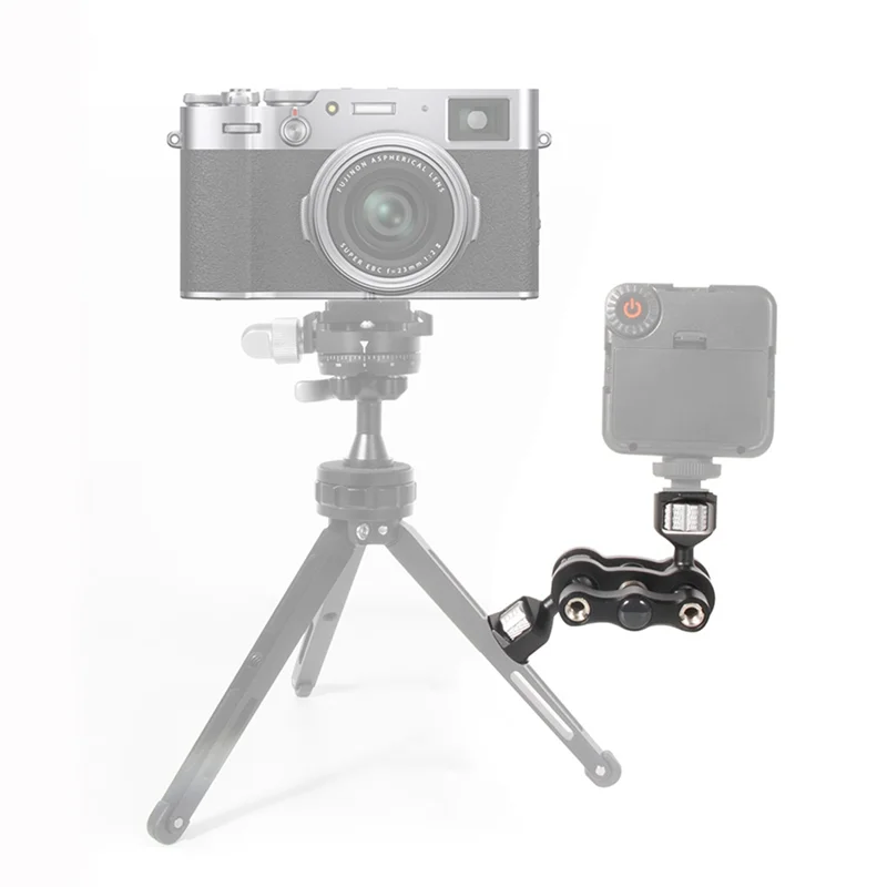 AS95-Double Ball Head Magic Arm 360 Ballheads With 1/4Inch Screw For Camera Monitor Light Microphone Gimbal Cage Mount