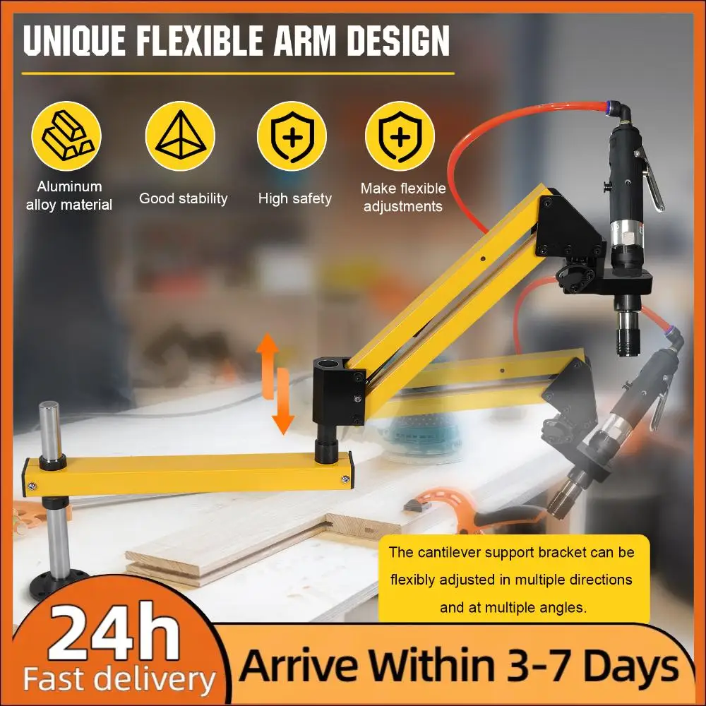 

Pneumatic Tapping Machine Arm Aluminum Alloy Cantilever Universal Flexible Arm 43mm Handheld Hardware Tool