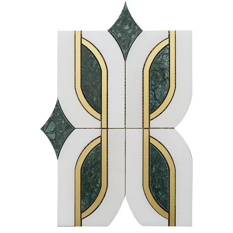 Marble mosaic stone aisle hotel villa living room wall tiles