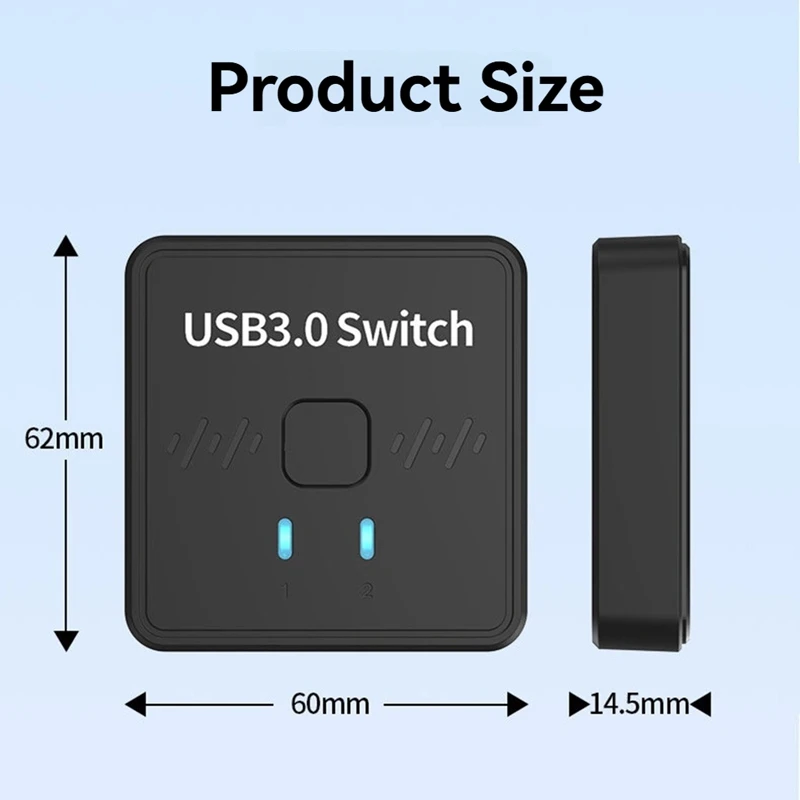 USB 3.0 Bidirectionele Switcher 2 In 1 Uit 2 Computers Delen 1 Printer USB 2-in-1 Printer Deler Toetsenbord Muis USB Schijf