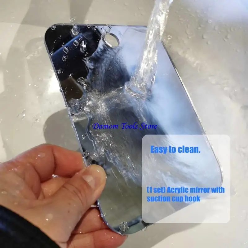 

57BE Light Weight Compacts Fogless Bathroom Shower Mirror For Grooming Makeup