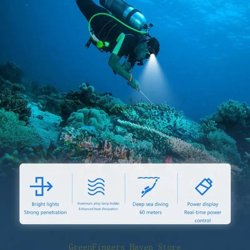 

F68D Waterproof IPX8 Swimming for Head Light Safety LED for Head Lamp Snorkeling