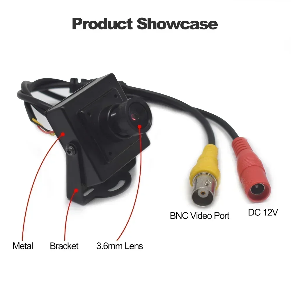 Mini cámara de visión nocturna con luz negra HD de 1080P, cámara miniaturadora AHD de 2MP, vigilancia de seguridad analógica, Micro Monitor de vídeo