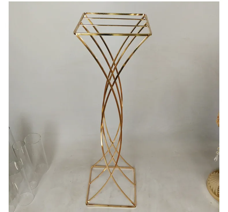 4pcs Metal Electroplating Flower Stand, Road Lead, Hotel, Restaurant, Home Furnishing, Vase Ornament