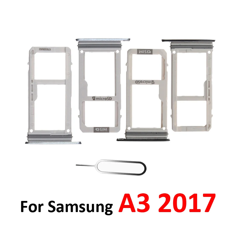 For Samsung Galaxy A3 2017 A320 A320F A320Y A320FL Phone Housing New SIM Tray Adapter Micro SD Card Tray Holder Slot