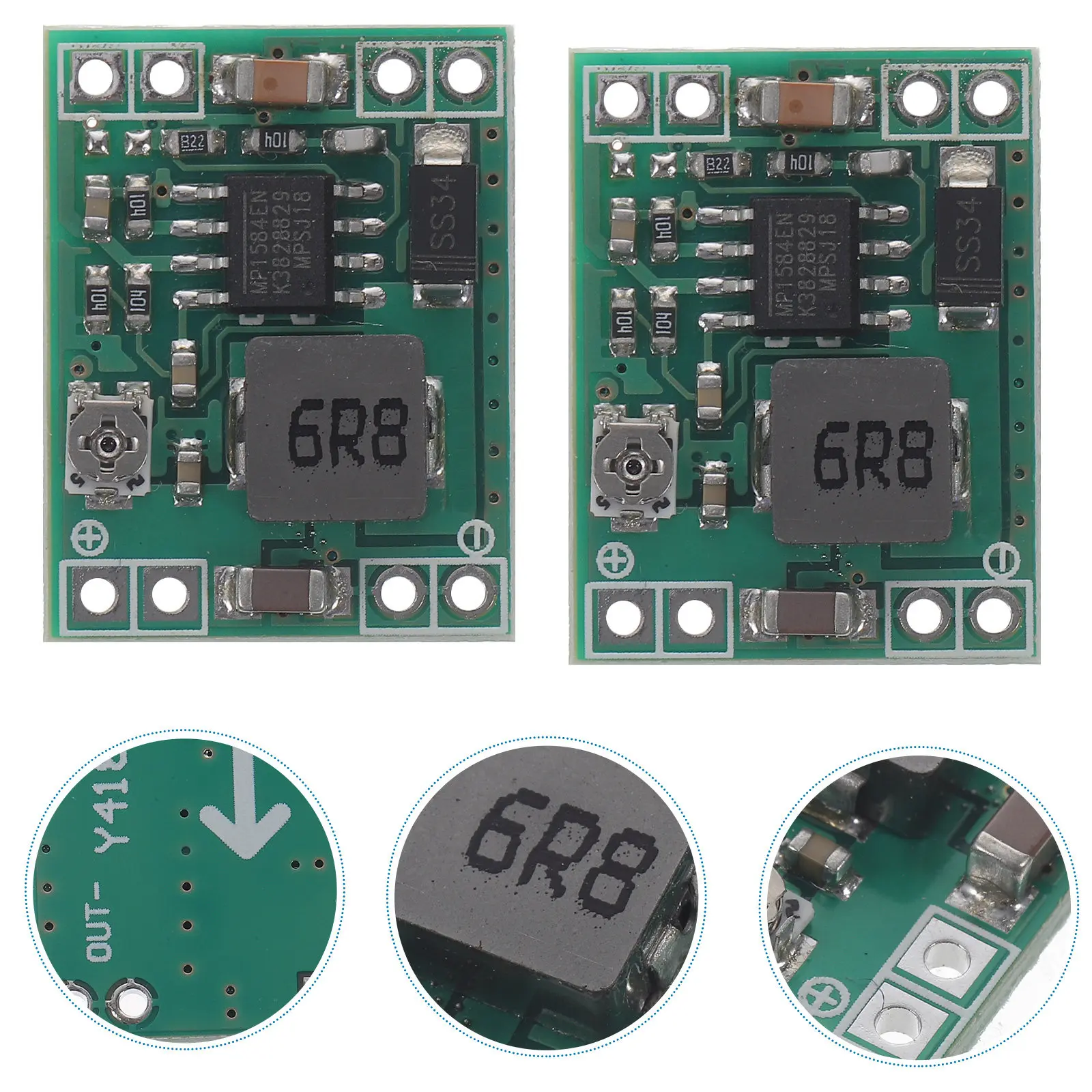 5Pcs Adjustable Dc-Dc Power Module 5V Output High Frequency Low Ripple Voltage Regulator Board Compact Power Supply Converter
