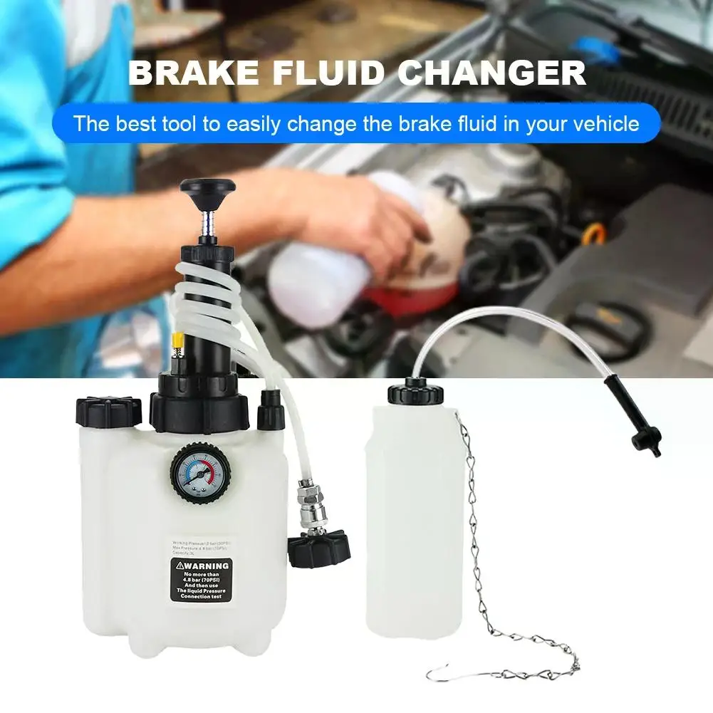 3L Manual Car Brake Oil Pot Replacement Tool Auto Brake Bleeder Large Capacity Hydraulic Fluid Oil Changer For Brake Bleeding Ki