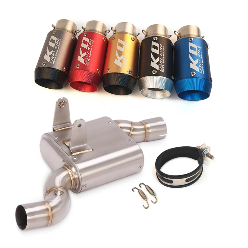 

For CFMOTO CLX-700 2020-2023 Motorcycle Exhaust Mid Pipe Slip On Without DB Killer Stainless Steel Black/Yellow/Blue/Red