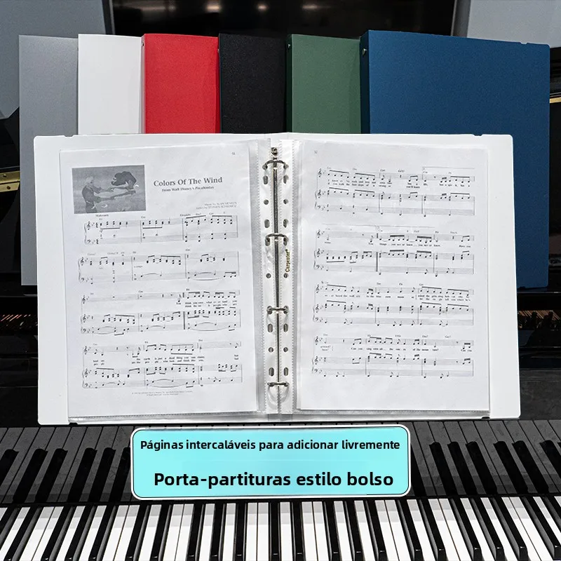 thickened-office-file-folder-a4-loose-leaf-transparent-page-insert-bag-piano-score-folder-exam-paper-folder-music-sheet-holder