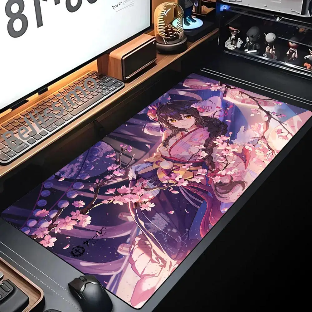 

Anime girl Kimono Mouse Pad Tablet mouse Pad Laptop xl desktop mouse pad, cute HD Rainbow Gaming keyboard pad