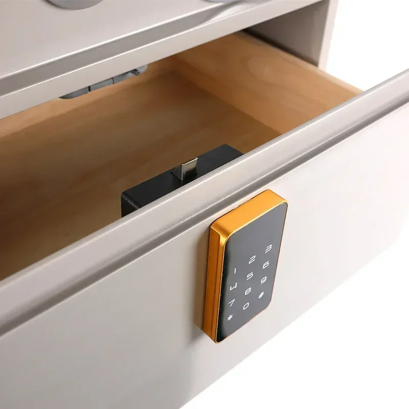 Keyless Smart Drawer Lock Touch Sensing Password Cabinet Lock Sauna Gym Locker File Cabinet Electronic Door Lock with E-key