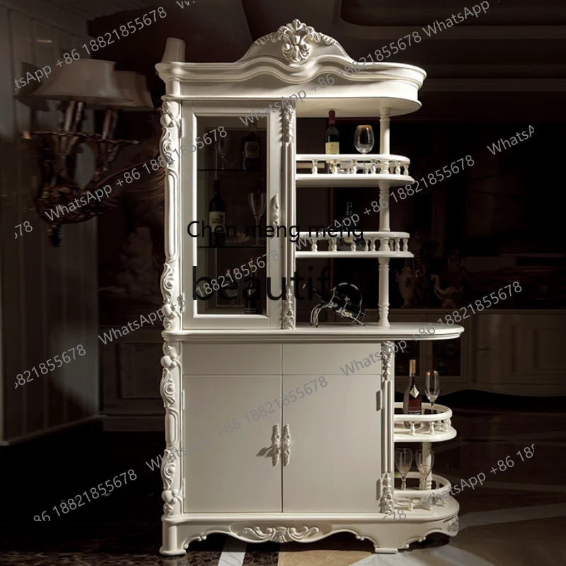 All solid wood white room cabinet entry foyer household partition wine cabinet display cabinet  R
