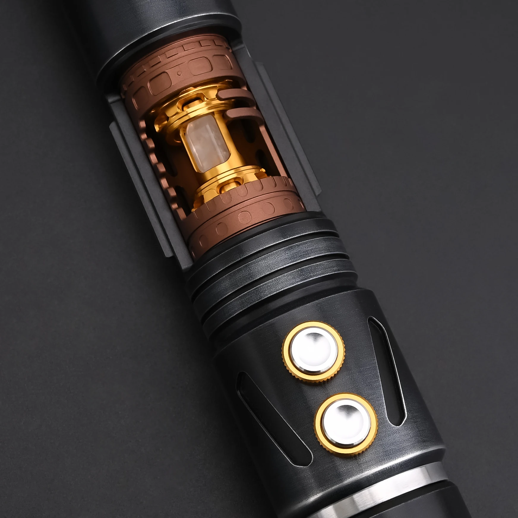 TXQSABER Dark Hunter Lightsaber PoffieV2.2 Metal Handle Pixel Blade Smooth Swing Blaster Cosplay Laser Sword Jedi Toys-no blade