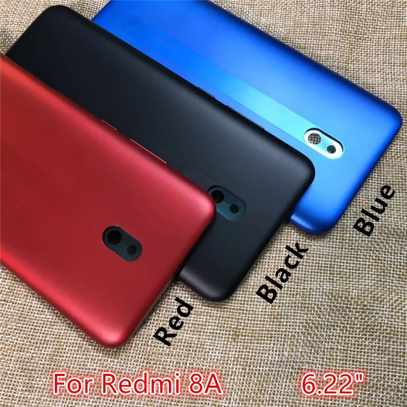 Redmi8A Battery Back Cover For Xiaomi Redmi 8A 8 A Rear Housing Plastic Case Replace Repair Spare Parts + Side Keys