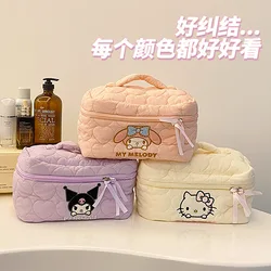 Hot Sanrios HelloKitty Cartoon Portable Storage Bag Kuromi Anime Cosmetic Bag Cute My Melody Home Portable Travel Toiletry Bag