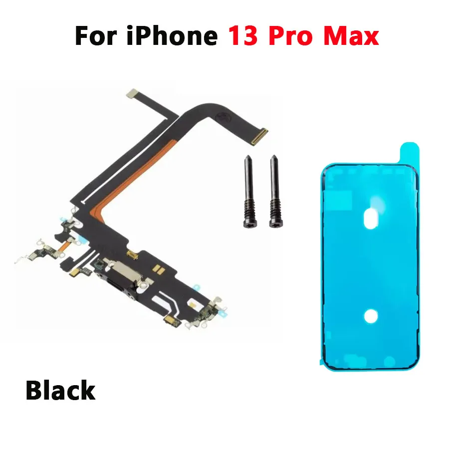 Charging Port Flex Cable for iPhone 16 Pro 15 Plus 14 Pro Max 13 Mini USB Charger Dock Connector With Microphone Ribbon Repair