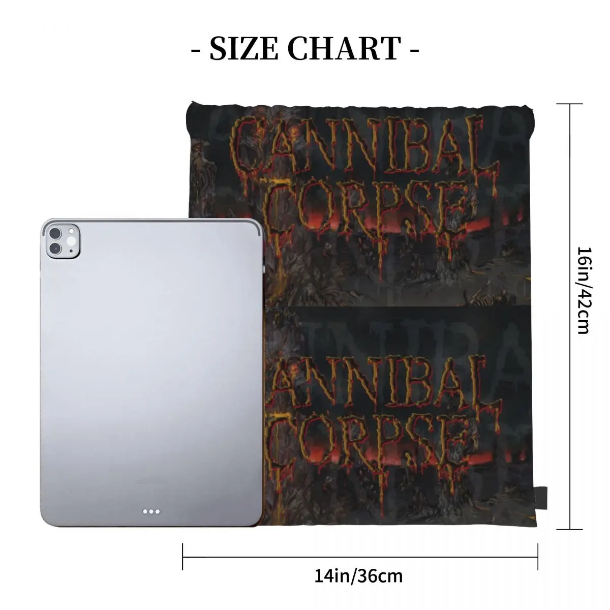 Cannibal Corpse Metal Skateboard Backpacks Casual Portable Drawstring Bags Sundries Bag Book Bags For Man Woman Students