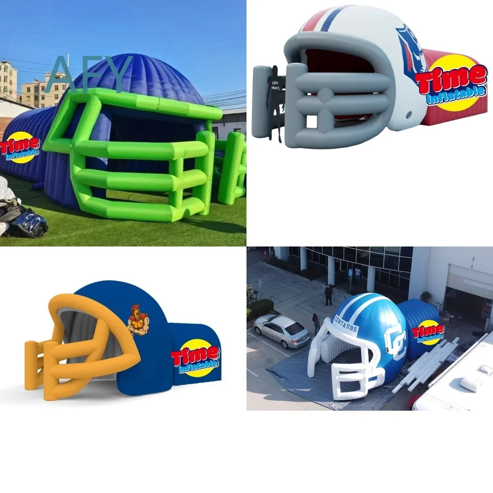Inflatable Baseball Tunnel Tent for Sports Event Custom Helmet Tunnel Advertising Inflatable Sports Training Equipment