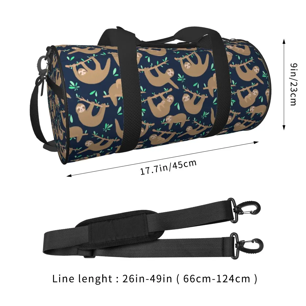 Gym Bag Cute Sloth Mom And Baby Sports Bag Gym Accessories Cartoon Men's Waterproof Handbag Cute Travel Training Fitness Bag