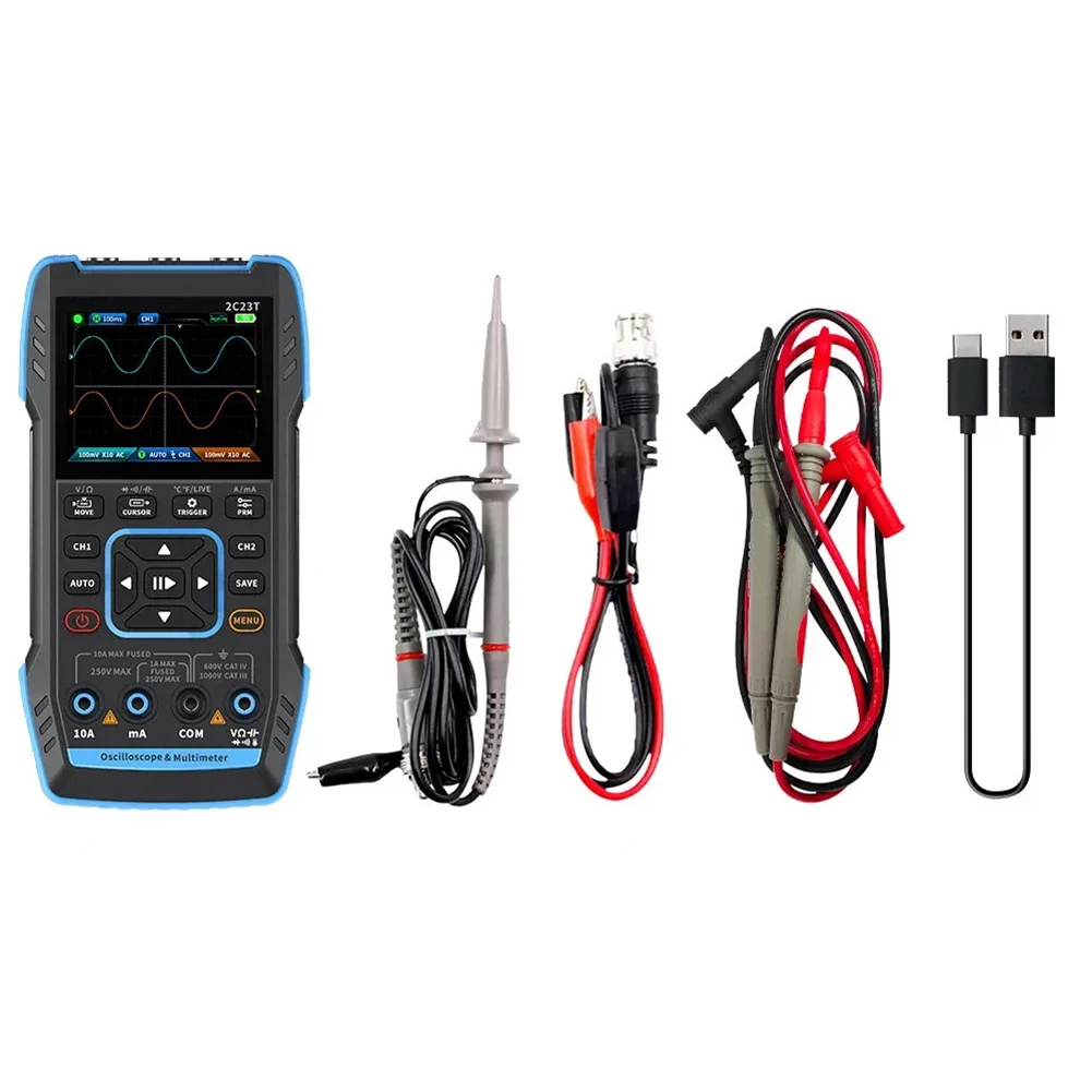 

Multi Functional 2C23T Handheld Digital Oscilloscope Multimeter Signal Generator Comprehensive Measurement Solution