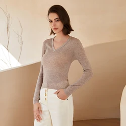 BC-199 Luxury Womens Clothing Autumn Thin Wool Sweaters Woolen Knitwear Base Shirts