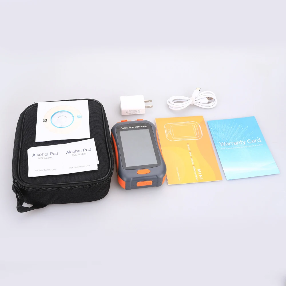 FCST080628 미니 OTDR 5-IN-1 액티브 파이버 1550nm 광섬유 반사계 및 VFL OLS OPM 이벤트맵 20/22dB 60/80Km 미니 OTDR