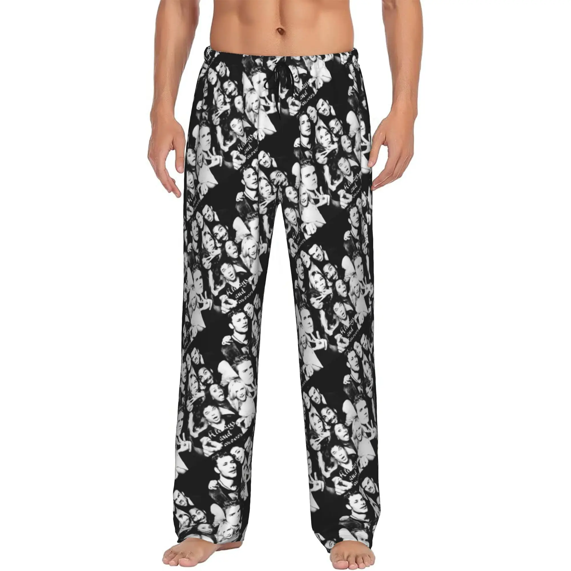 Custom The Vampire Diaries Pajama Pants Men's  Lounge Sleep Drawstring Sleepwear Bottoms with Pockets